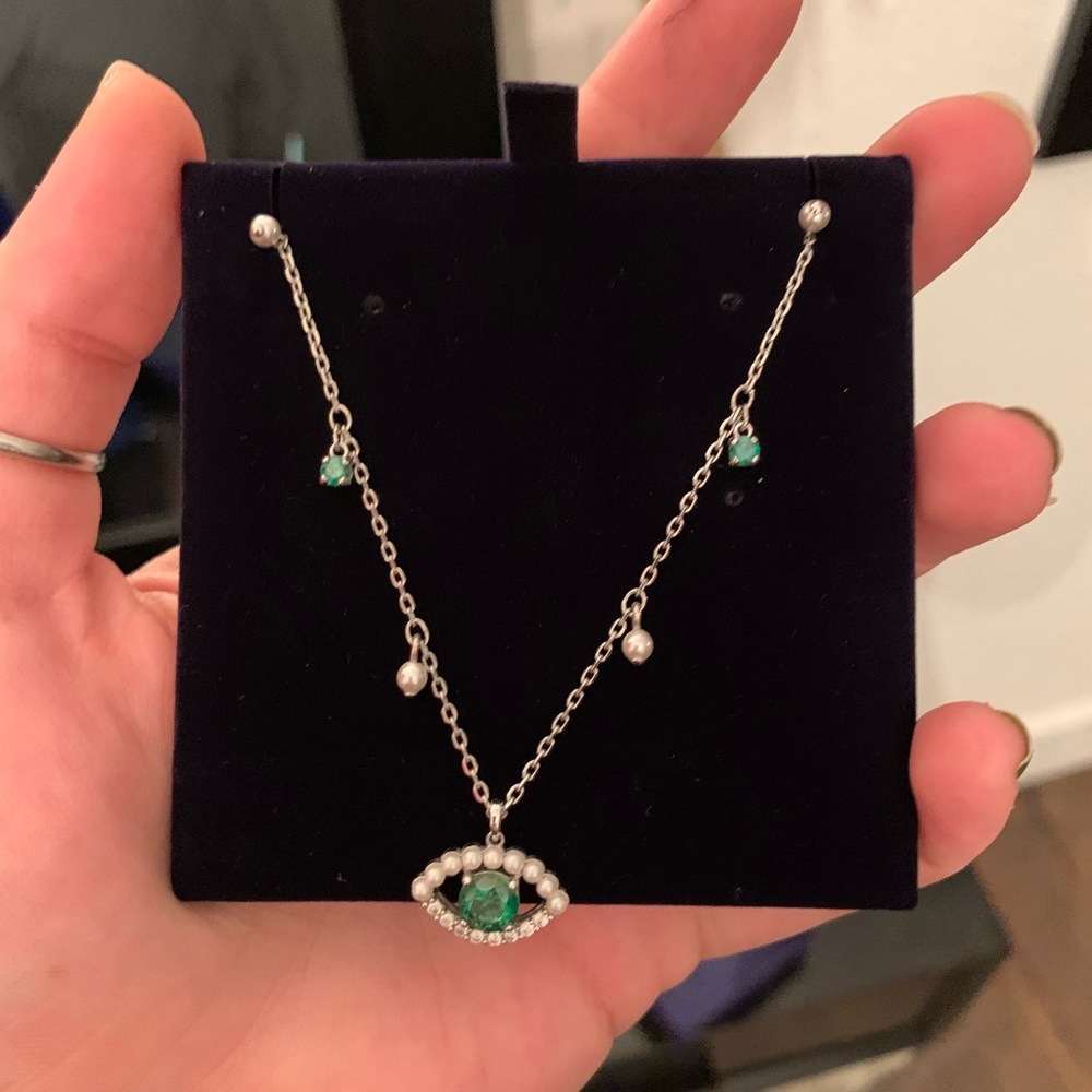 Swarovski Green Eye Necklace